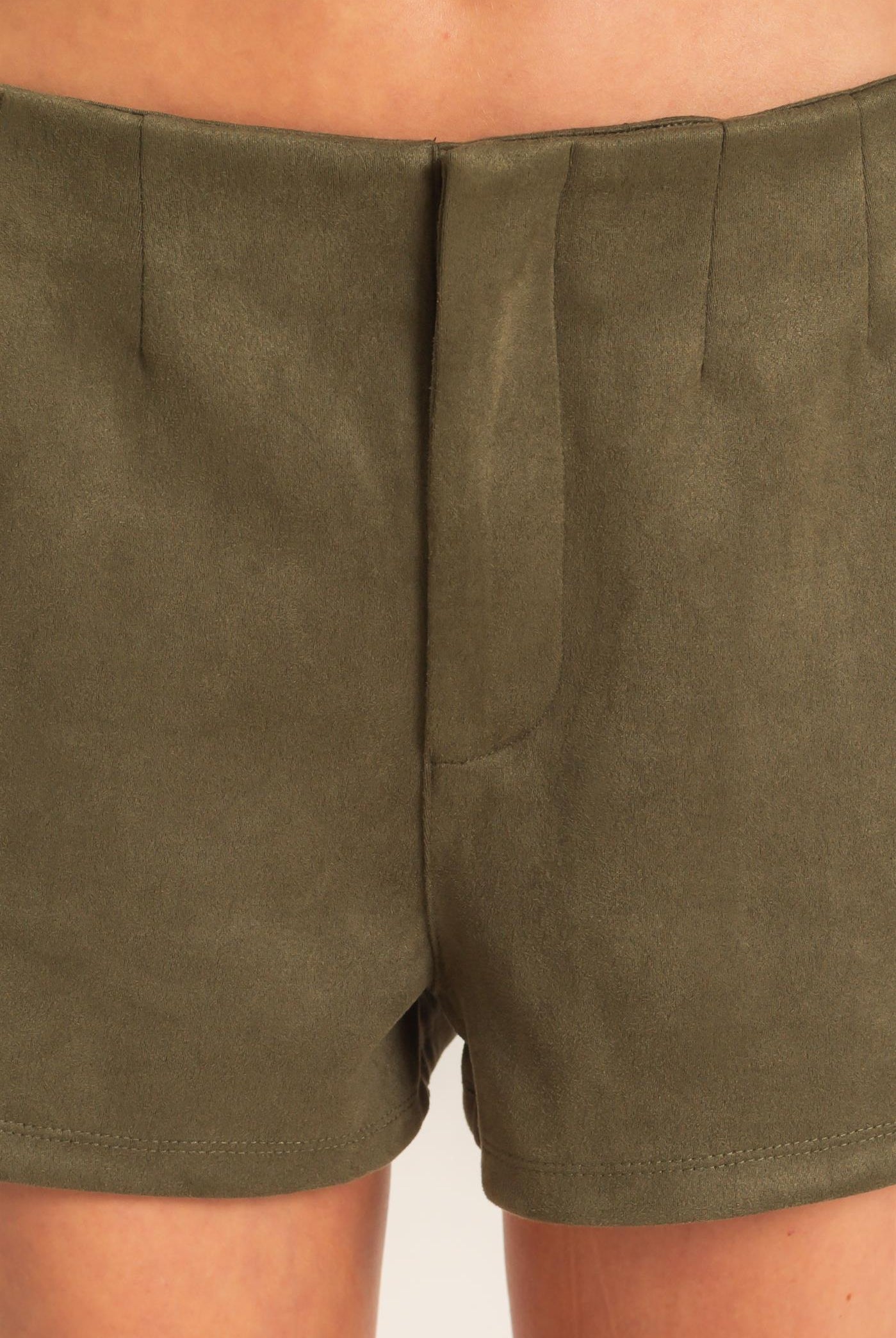 Wholesale High Waist Suede Shorts Shorts HF26E908 OLIVE HYFVE