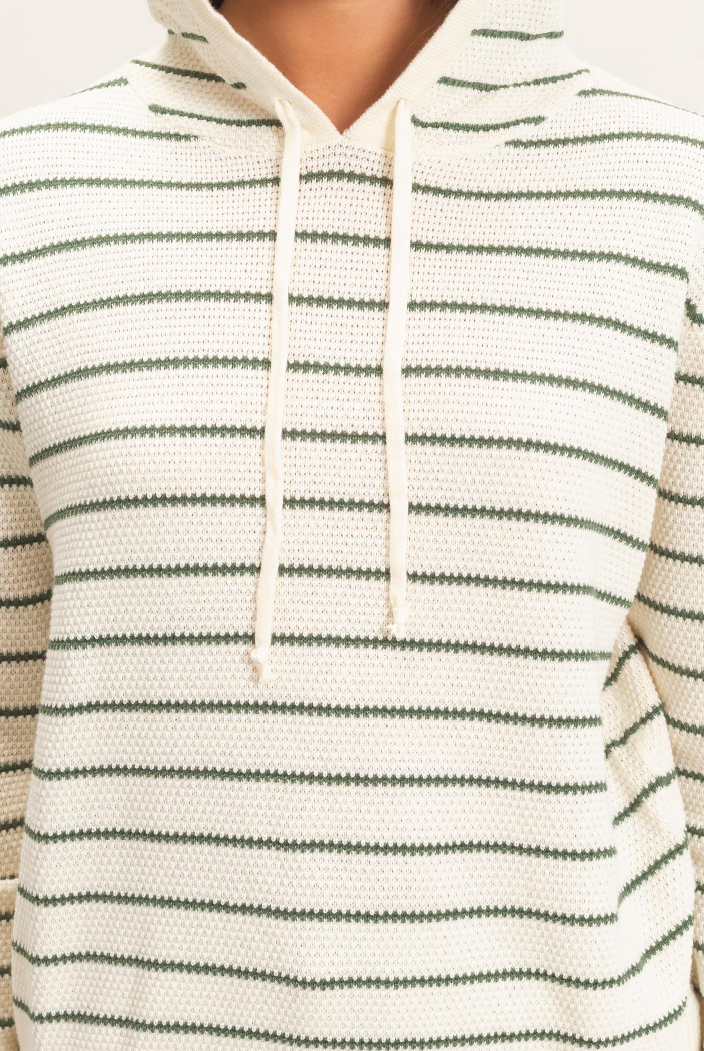 Wholesale Striped Hooded Sweater Hoodies DZ26C972 DARK GREEN DOUBLE ZERO