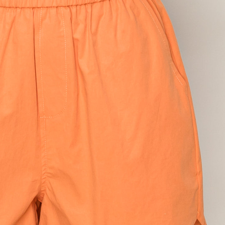 Wholesale Poplin High Waist Shorts Shorts DZ24A298 ORANGE DOUBLE ZERO