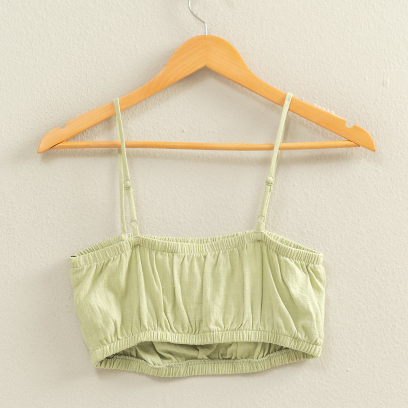 Wholesale Cami Bandeau Crop Top Clothing Tops DZ22C556 PASTEL GREEN DOUBLE ZERO