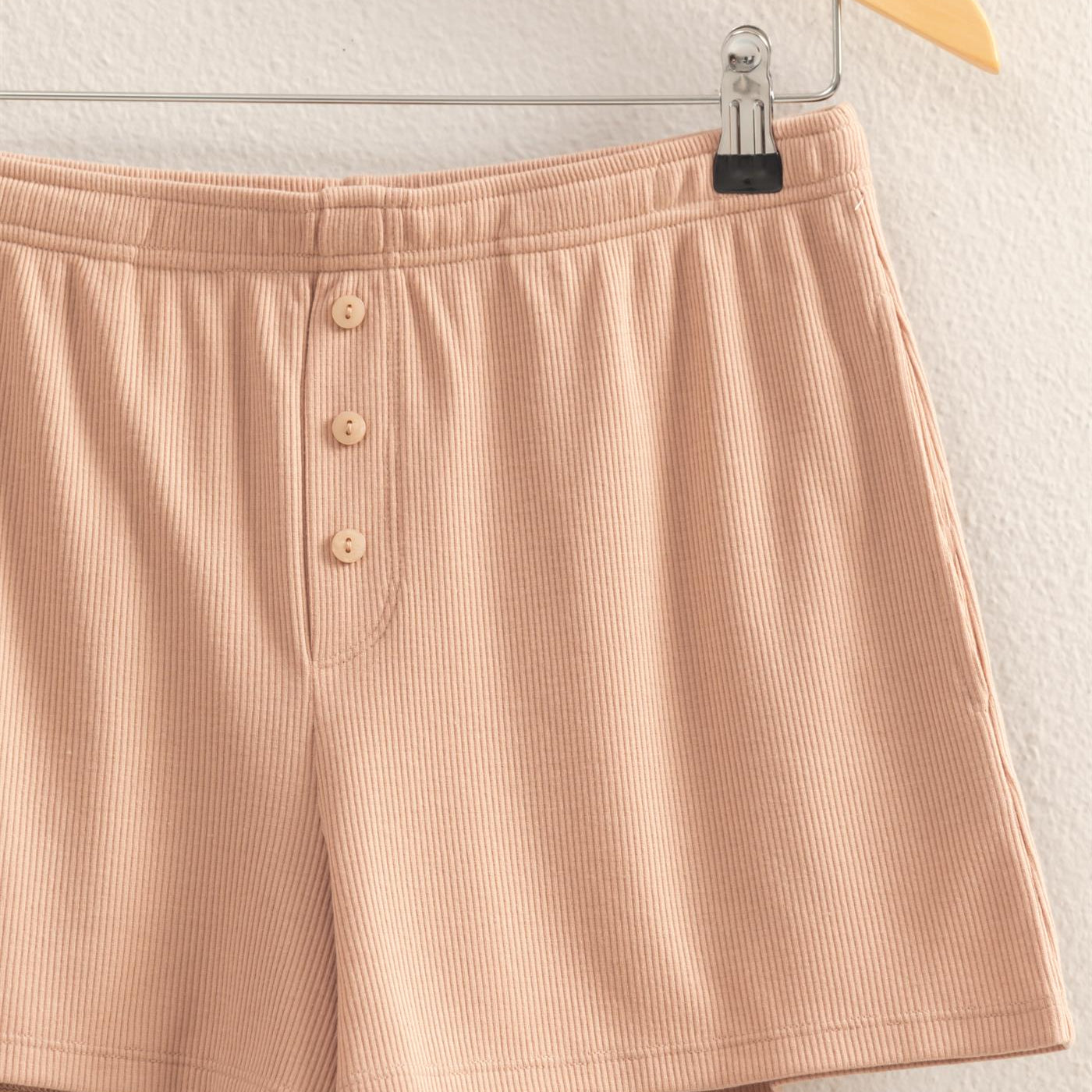 Wholesale High Waist Button Detail Flowy Shorts Shorts DZ25A934 DARK TAUPE DOUBLE ZERO