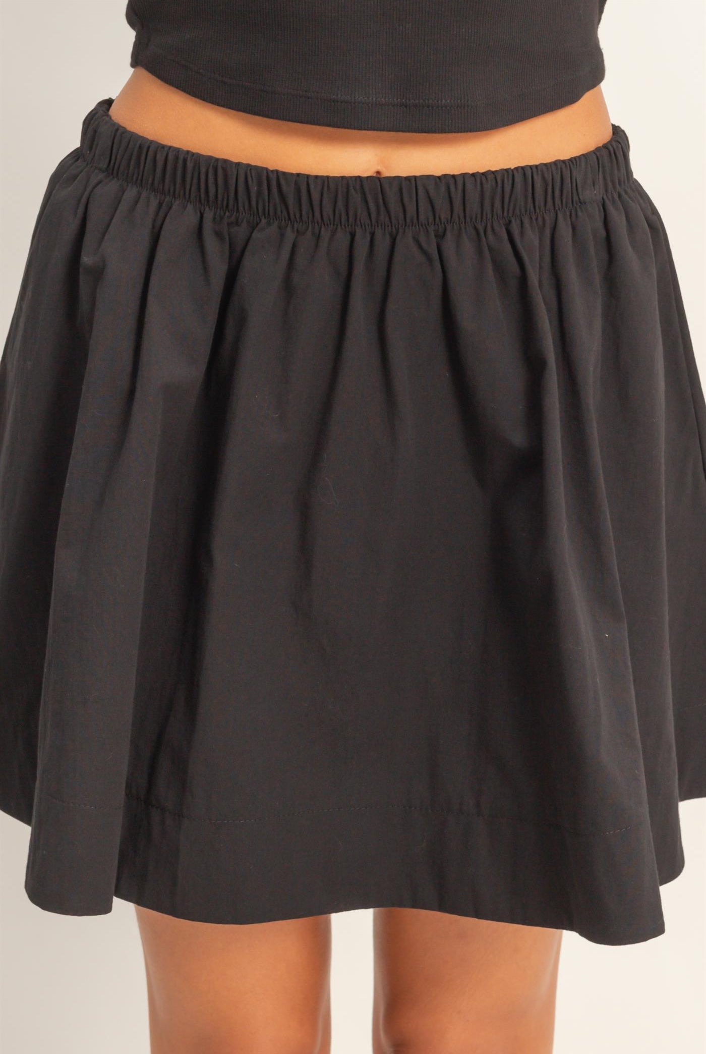 Wholesale Sleeveless Ribbed Top And Skirt Set Clothing DZ26C346-SET BLACK DOUBLE ZERO