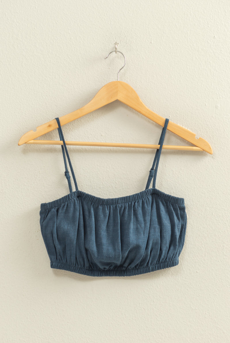 Wholesale Cami Bandeau Crop Top Clothing Tops DZ22C556 NAVY DOUBLE ZERO