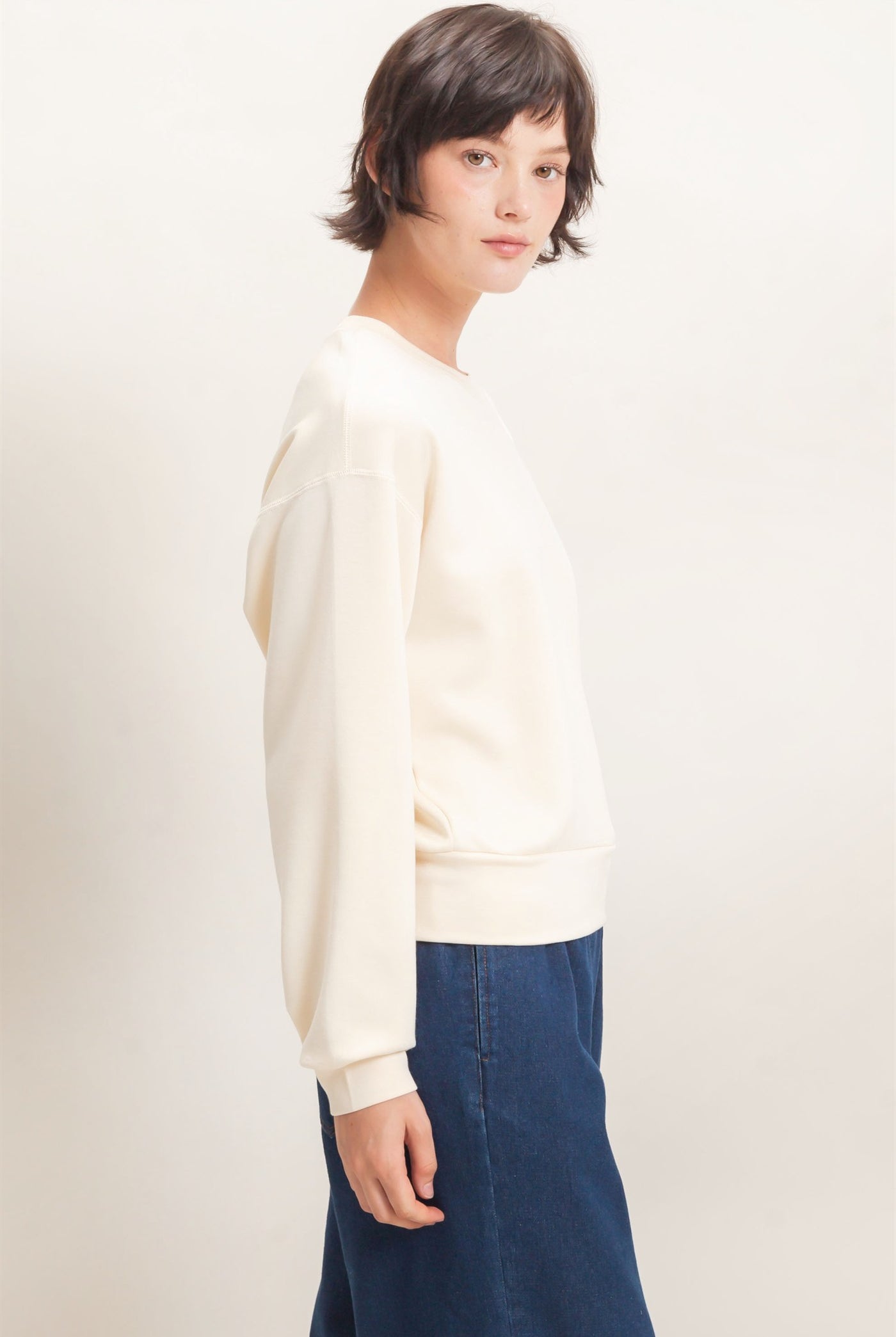 Wholesale Crew Neck Sweatshirt Sweatshirts DZ26C966 ALPACA DOUBLE ZERO