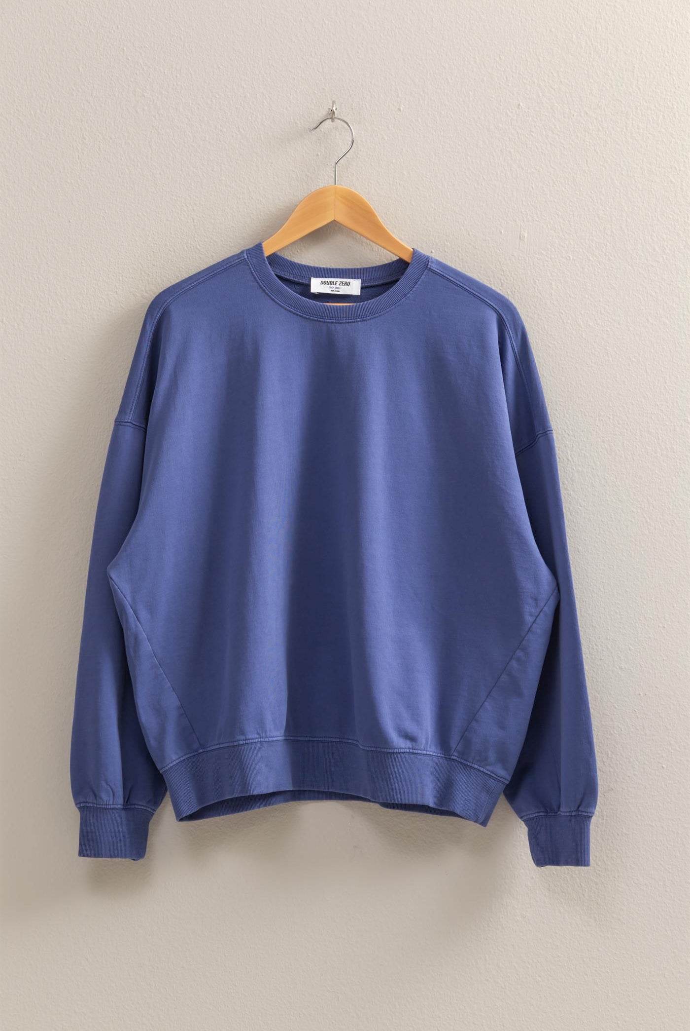 Wholesale Warm Long Sleeve French Terry Sweatshirt Sweatshirts DZ25C733 DUSTY INDIGO HYFVE