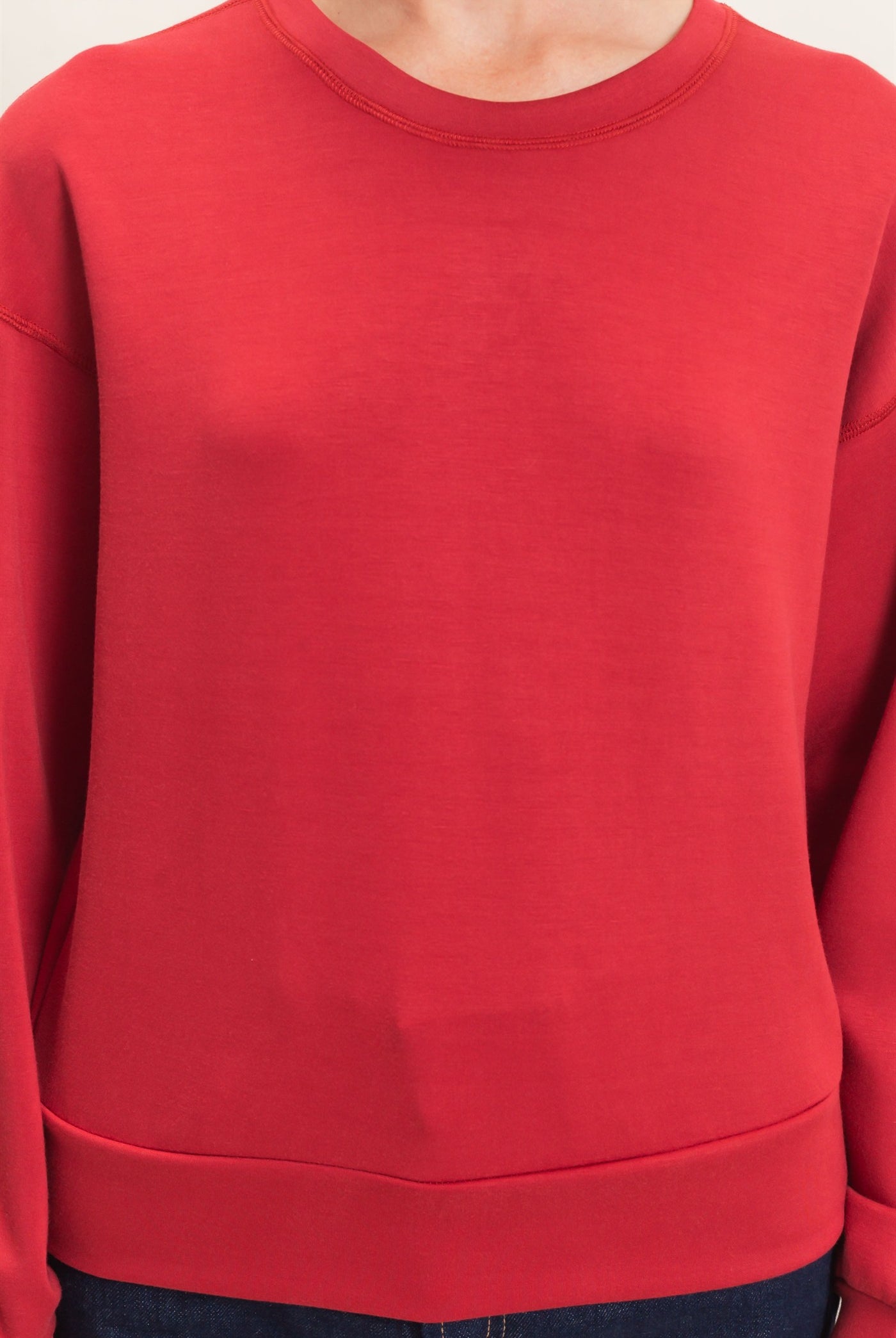 Wholesale Crew Neck Sweatshirt Sweatshirts DZ26C966 DARK RED DOUBLE ZERO