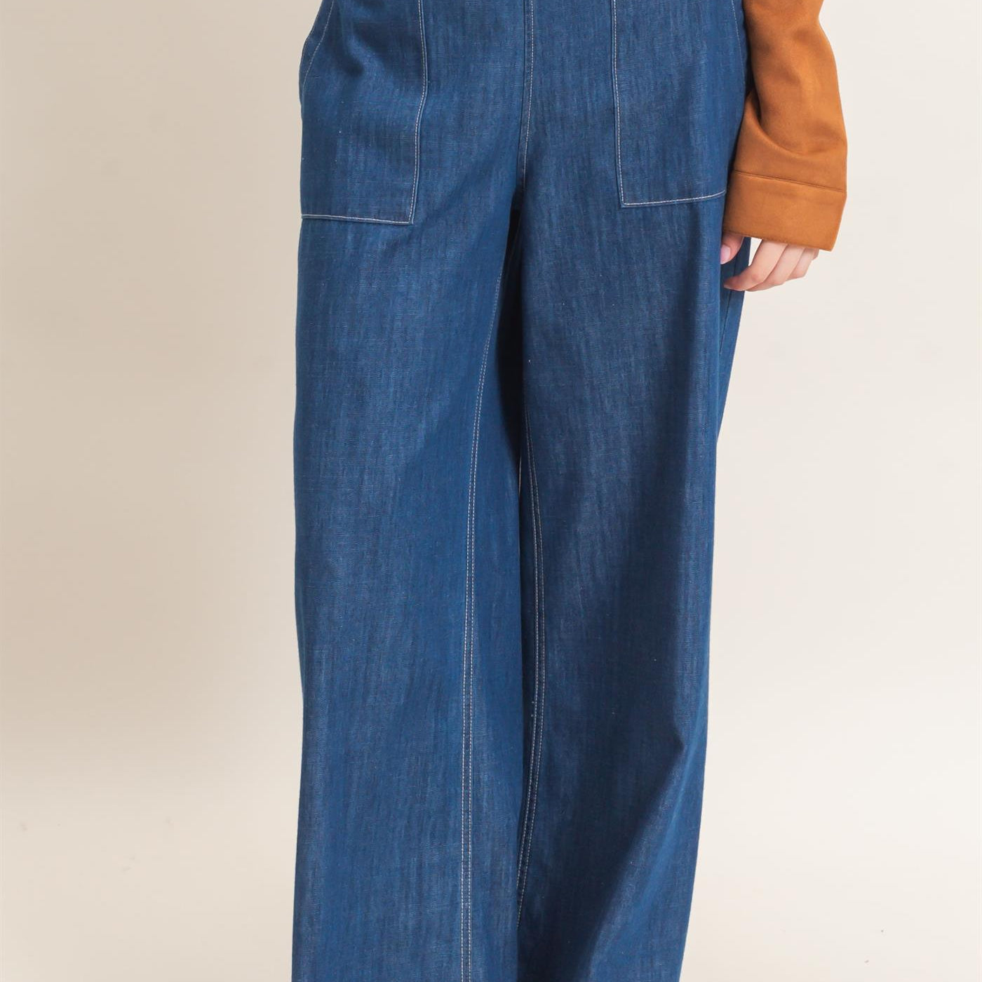 Wholesale Wide-Leg Denim Pants Pants HF26C877 DARK BLUE HYFVE