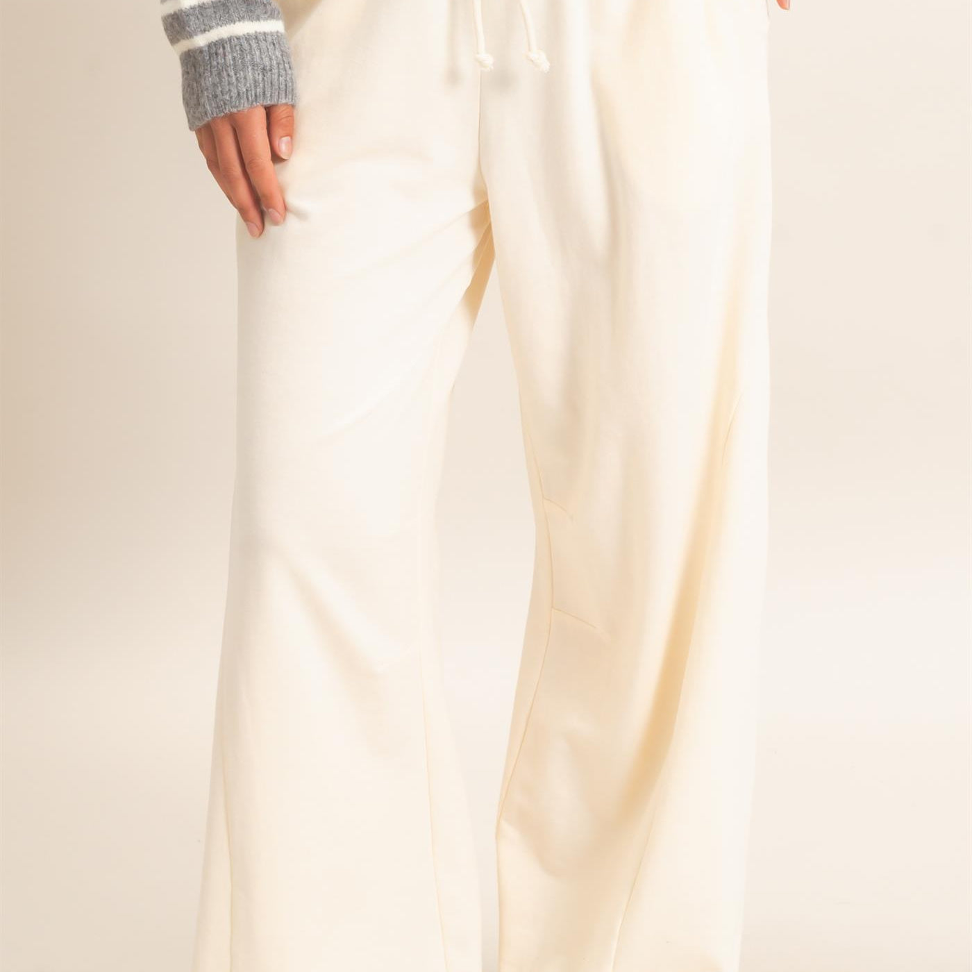 Wholesale Mineral Washed Wide Leg Pants Pants DZ26F082 ALPACA DOUBLE ZERO