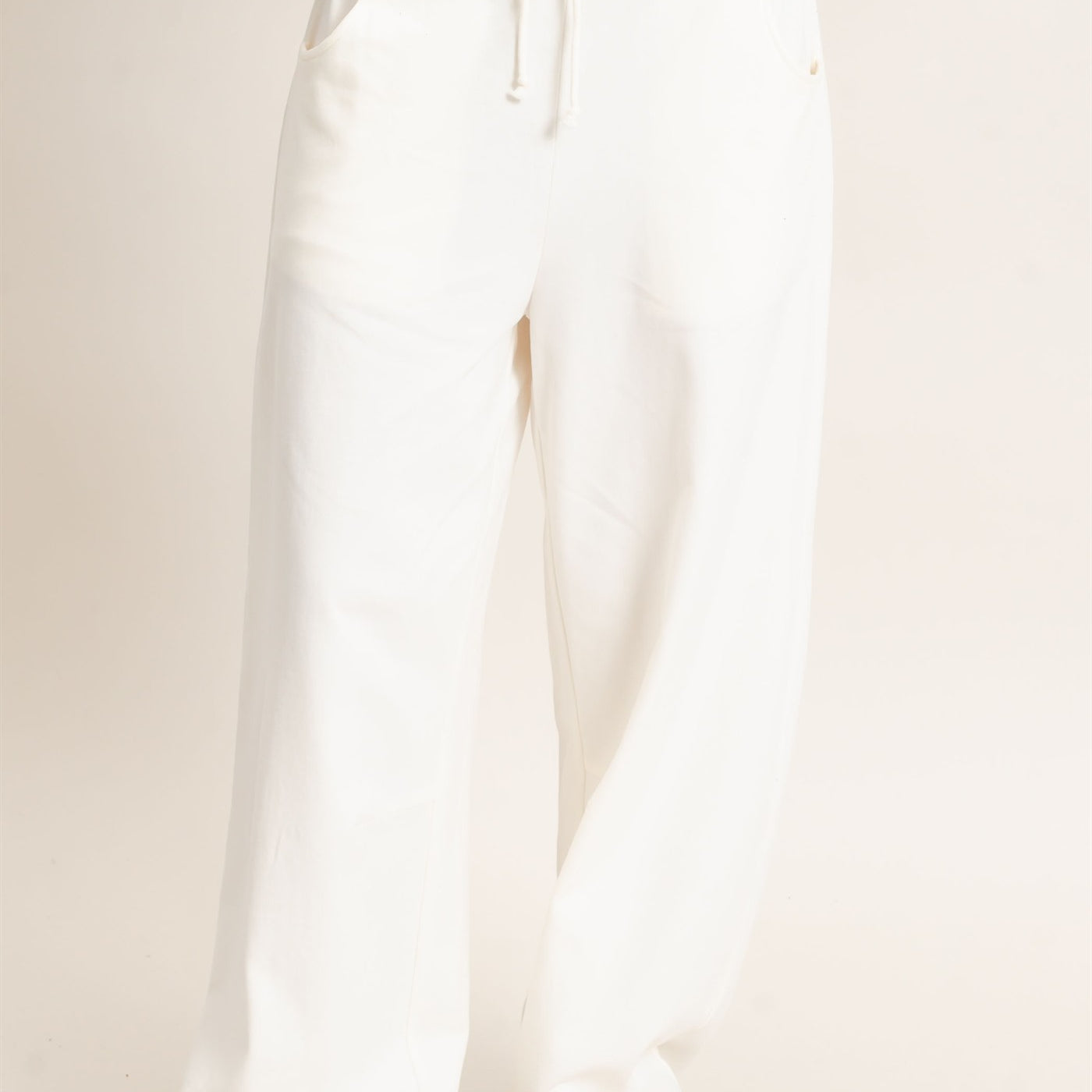 Wholesale Washed Barrel Sweatpants Pants DZ26E379 CREAM DOUBLE ZERO
