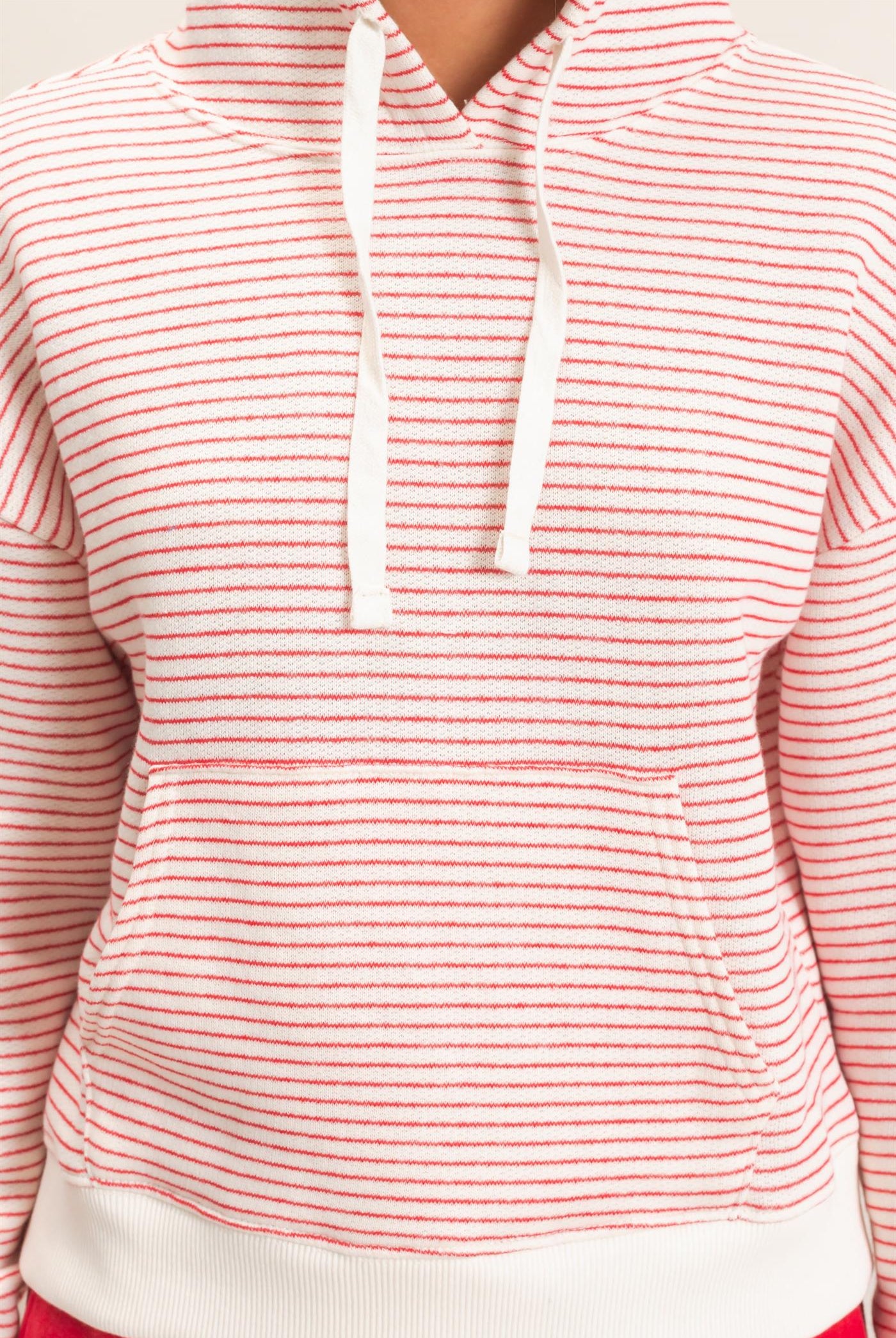 Wholesale Striped French Terry Hoodie Hoodies DZ26C619 RED DOUBLE ZERO