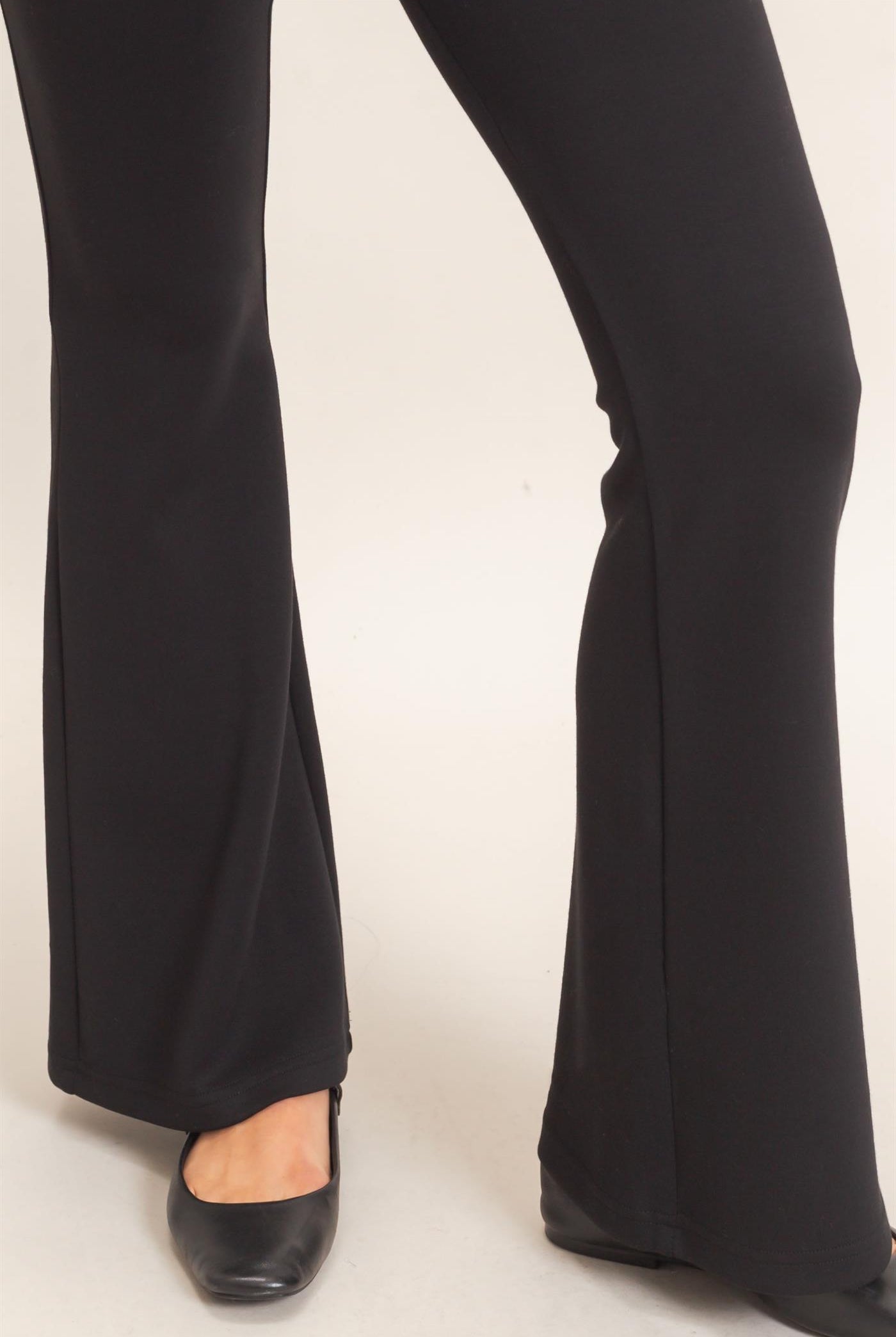 Wholesale Flared Elastic Waist Pants Pants DZ26E393 BLACK DOUBLE ZERO