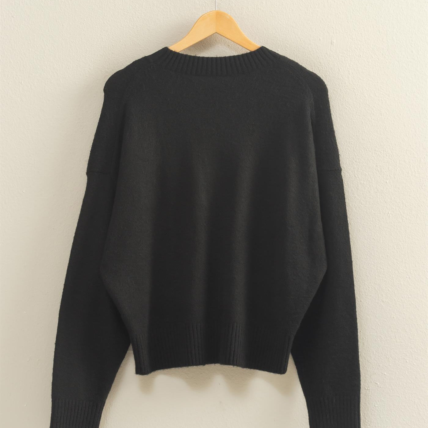Wholesale Crewneck Sweater Sweaters DZ25E787 BLACK DOUBLE ZERO