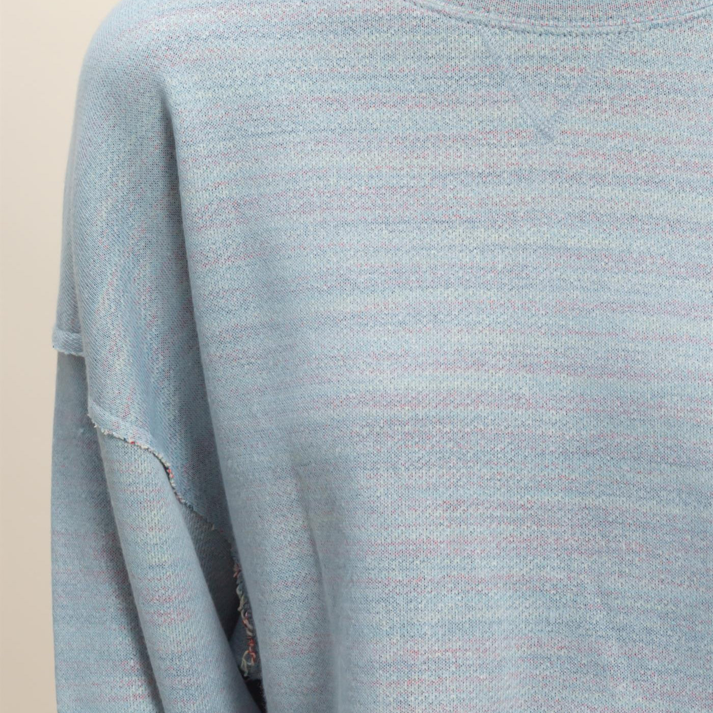 Wholesale Drop-Shoulder Cropped Top Clothing Tops DZ22G906 DUSTY BLUE DOUBLE ZERO