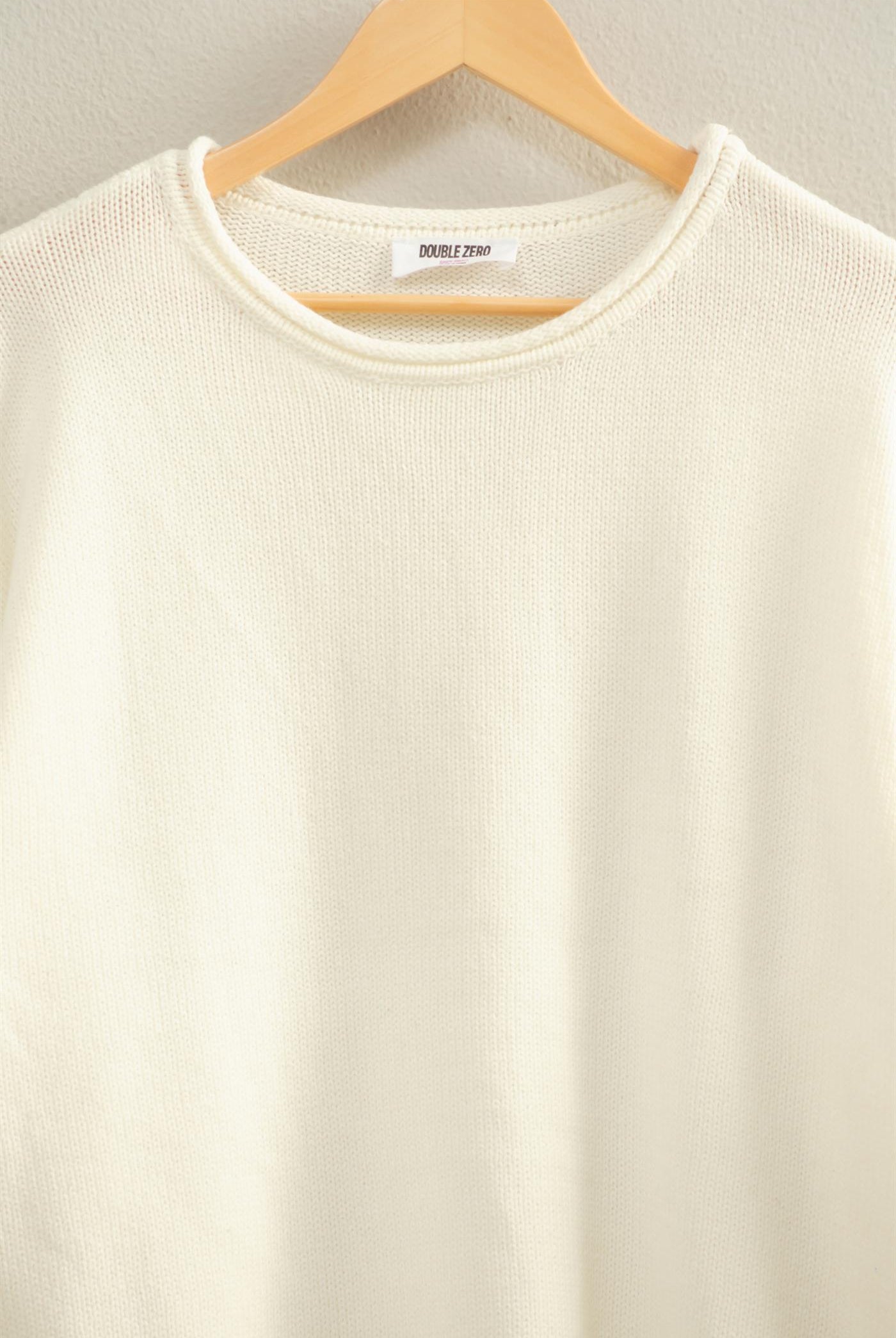 Wholesale Oversized Rolll Neck Knit Sweater Sweaters DZ25E908 WHIP CREAM DOUBLE ZERO