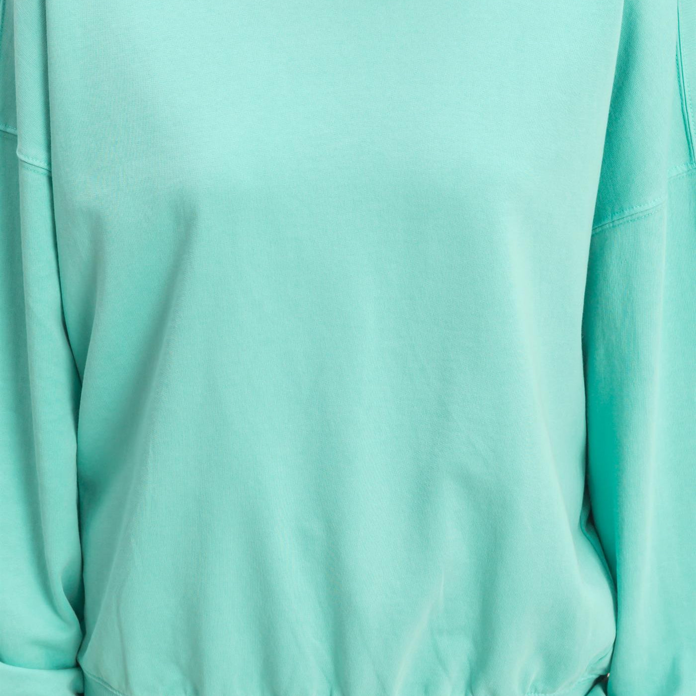 Wholesale Ribbed Crew Neck Sweatshirt Sweatshirts DZ26A265 TURQUOISE DOUBLE ZERO