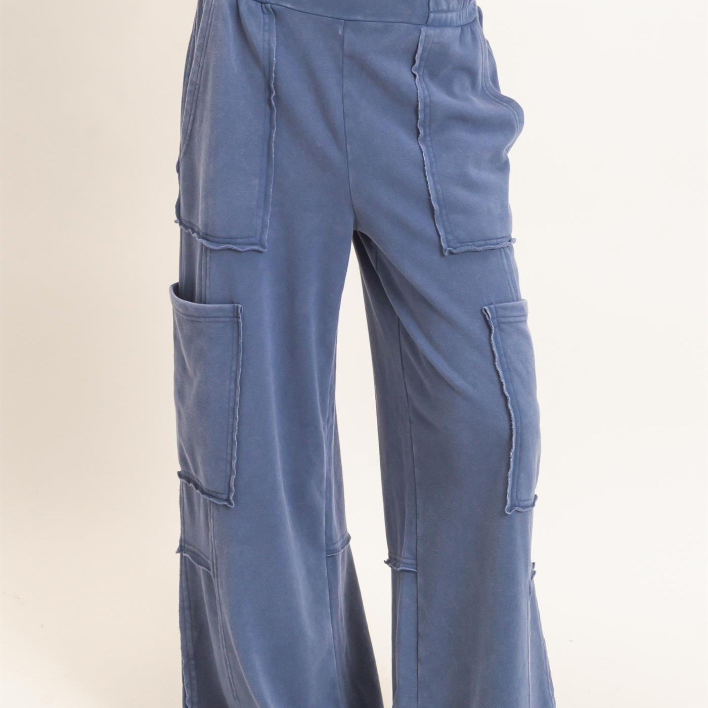 Wholesale Mineral Wash Cargo Pocket Pants Pants DZ26C963 NAVY DOUBLE ZERO