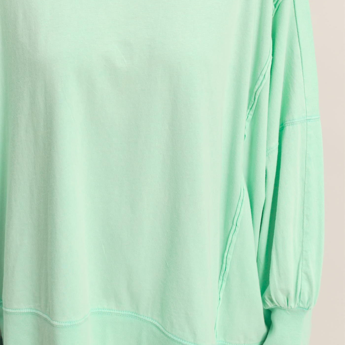 Wholesale Oversized Seam Detail Long Sleeve Top Sweatshirts DZ26C774 MINT DOUBLE ZERO