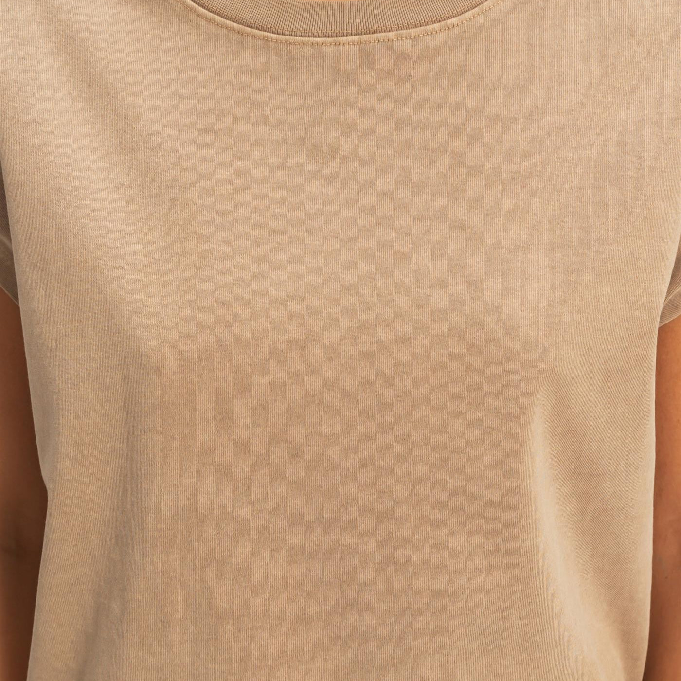 Wholesale Sleeveless Crew Neck Top and Shorts Set Clothing DZ26A028-SET MOCHA DOUBLE ZERO