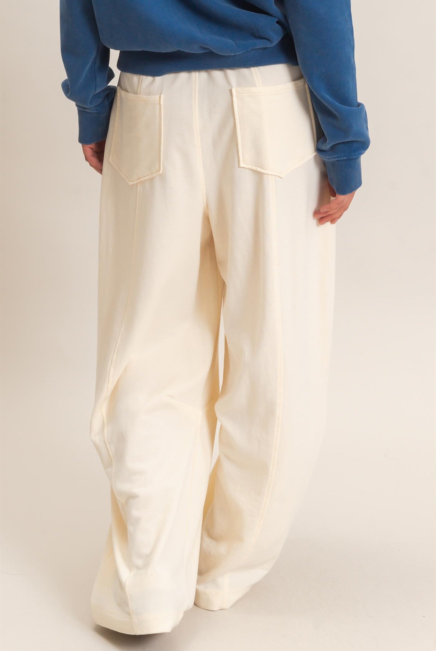 Wholesale Mineral Washed Barrel Sweatpants Pants DZ26F246 ALPACA DOUBLE ZERO