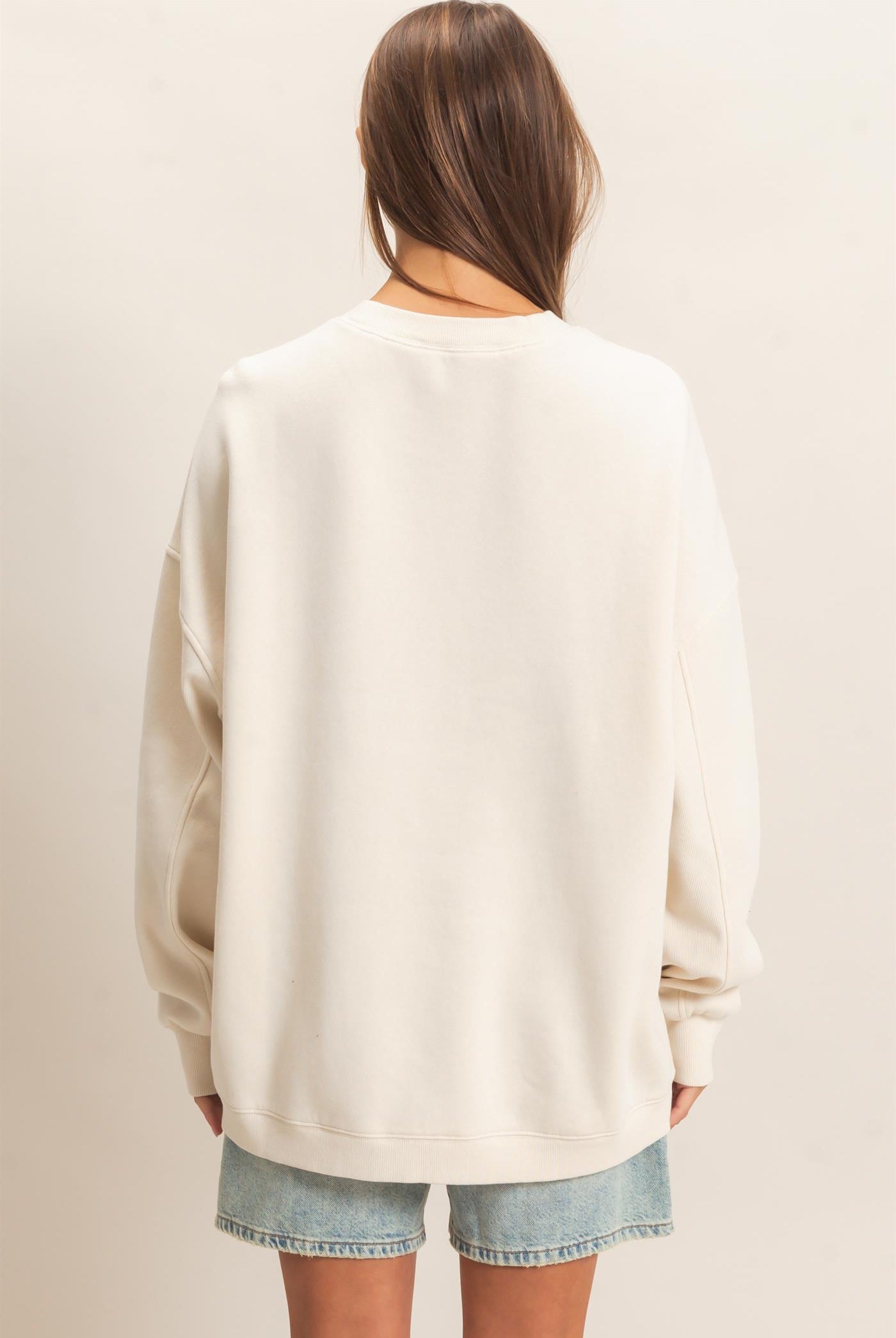 Wholesale Acid Wash Crew Neck Long Sleeve Sweatshirt Sweatshirts DZ26E268 ALPACA DOUBLE ZERO