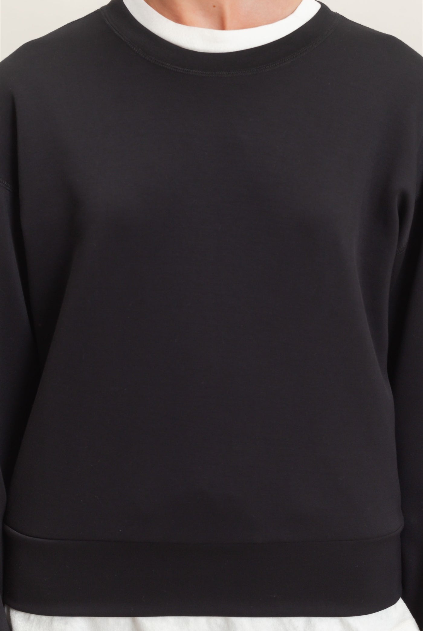 Wholesale Crew Neck Sweatshirt Sweatshirts DZ26C966 BLACK DOUBLE ZERO