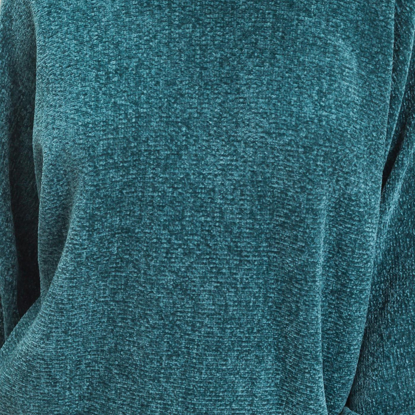 Wholesale Chenille Crew Neck Sweater Sweaters DZ26E264 DARK TEAL DOUBLE ZERO