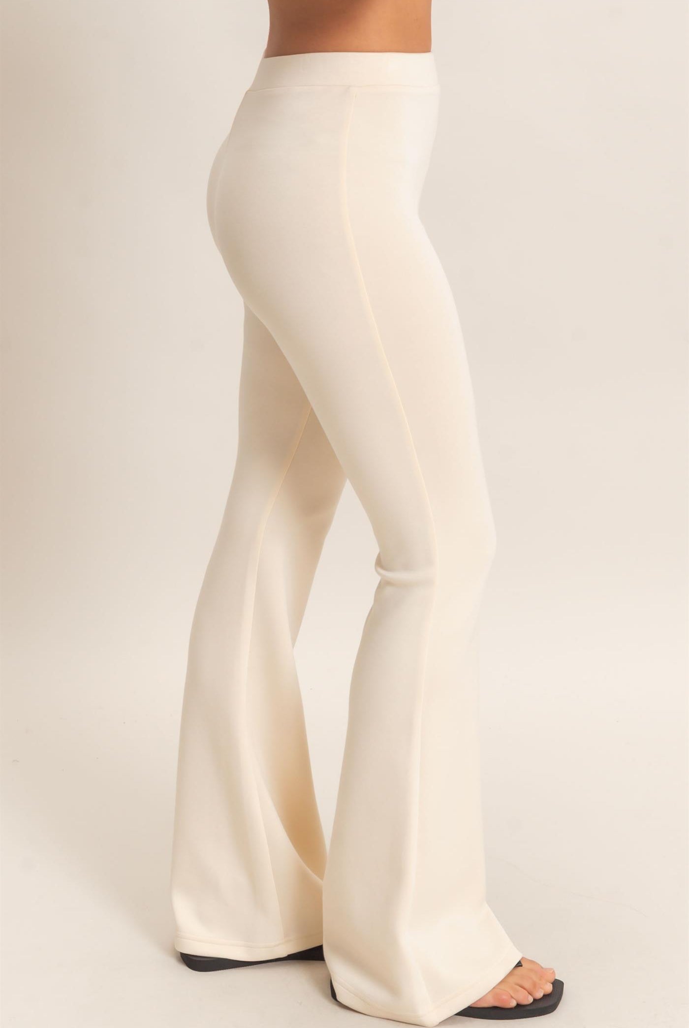 Wholesale Flared Elastic Waist Pants Pants DZ26E393 ALPACA DOUBLE ZERO