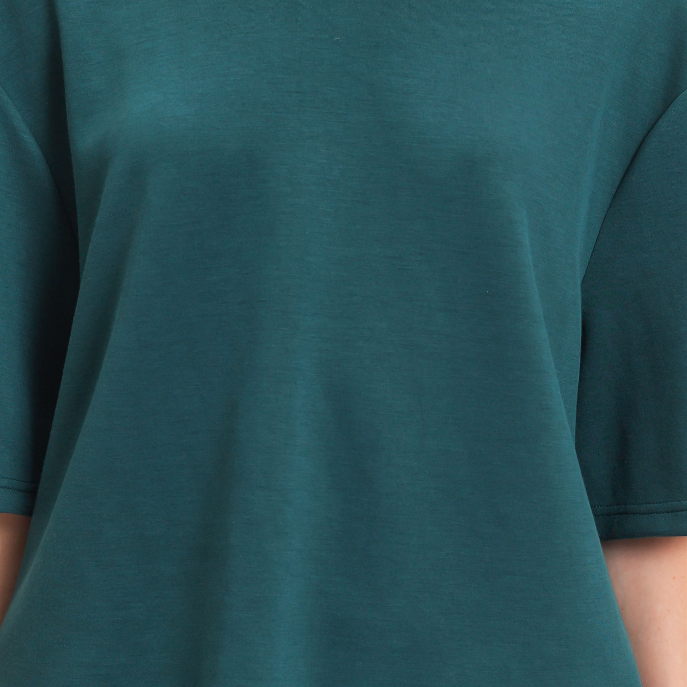 Wholesale Loose Fit Crew Neck Short Sleeve Top Clothing Tops DZ26C965 DEEP GREEN DOUBLE ZERO