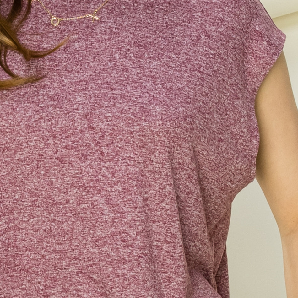 Wholesale Crew Neck Cropped Top Clothing Tops DZ22E688 MULBERRY DOUBLE ZERO