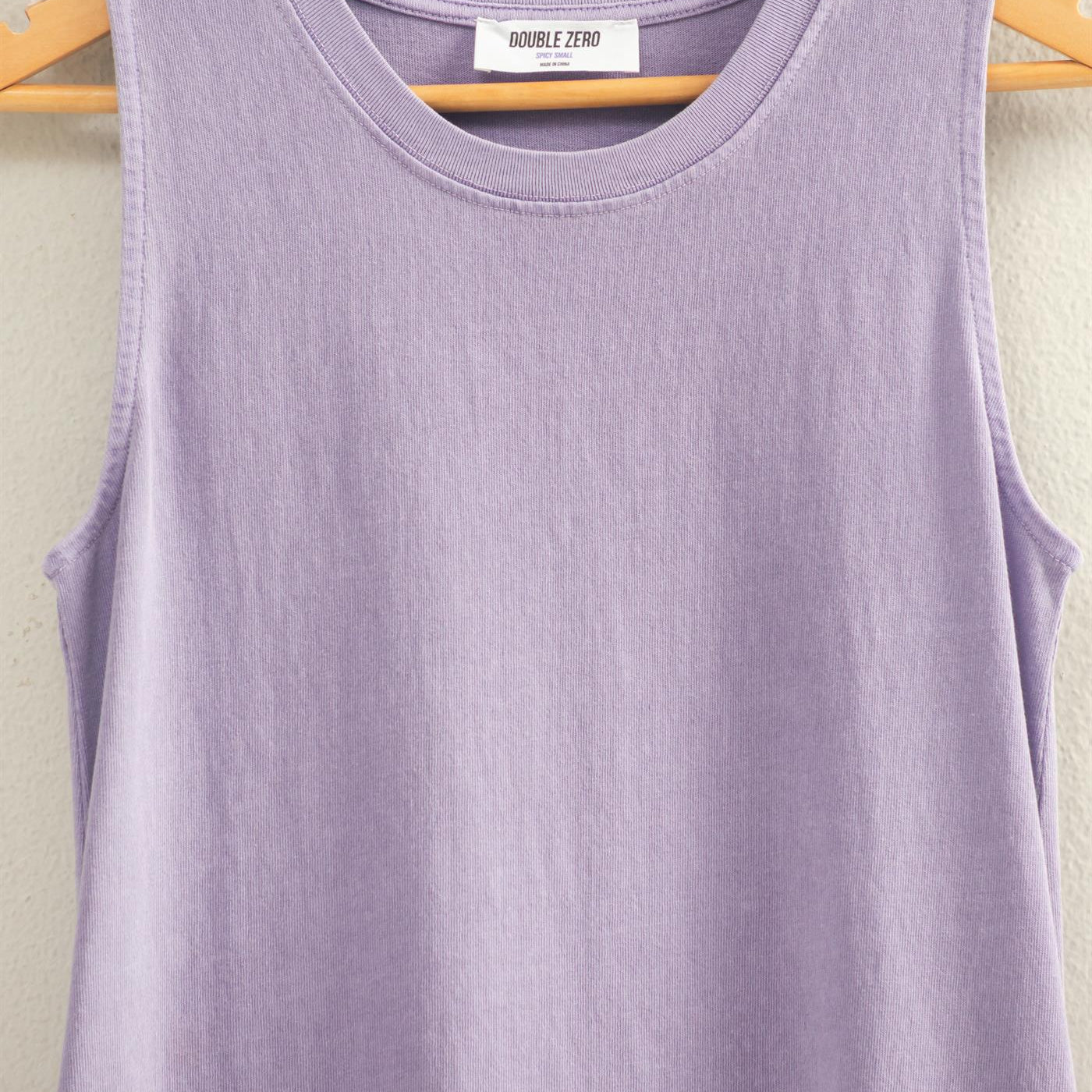 Wholesale Pigment Dyed Sleeveless Mini Dres Dresses DZ26A745 DUSTY PURPLE DOUBLE ZERO