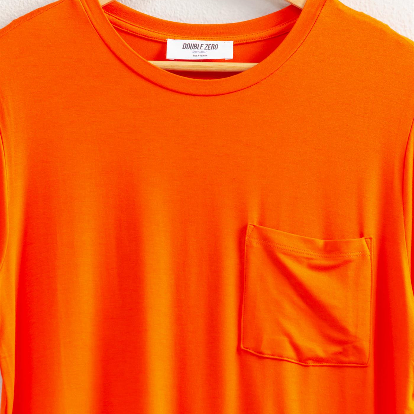 Wholesale Basic Oversized Pocket Tee Clothing Tops DZ25E309 TOMATO DOUBLE ZERO