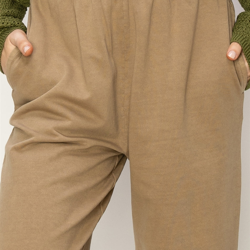 Wholesale High Waist Flare Pants Pants DZ24C346-D MOCHA BROWN DOUBLE ZERO