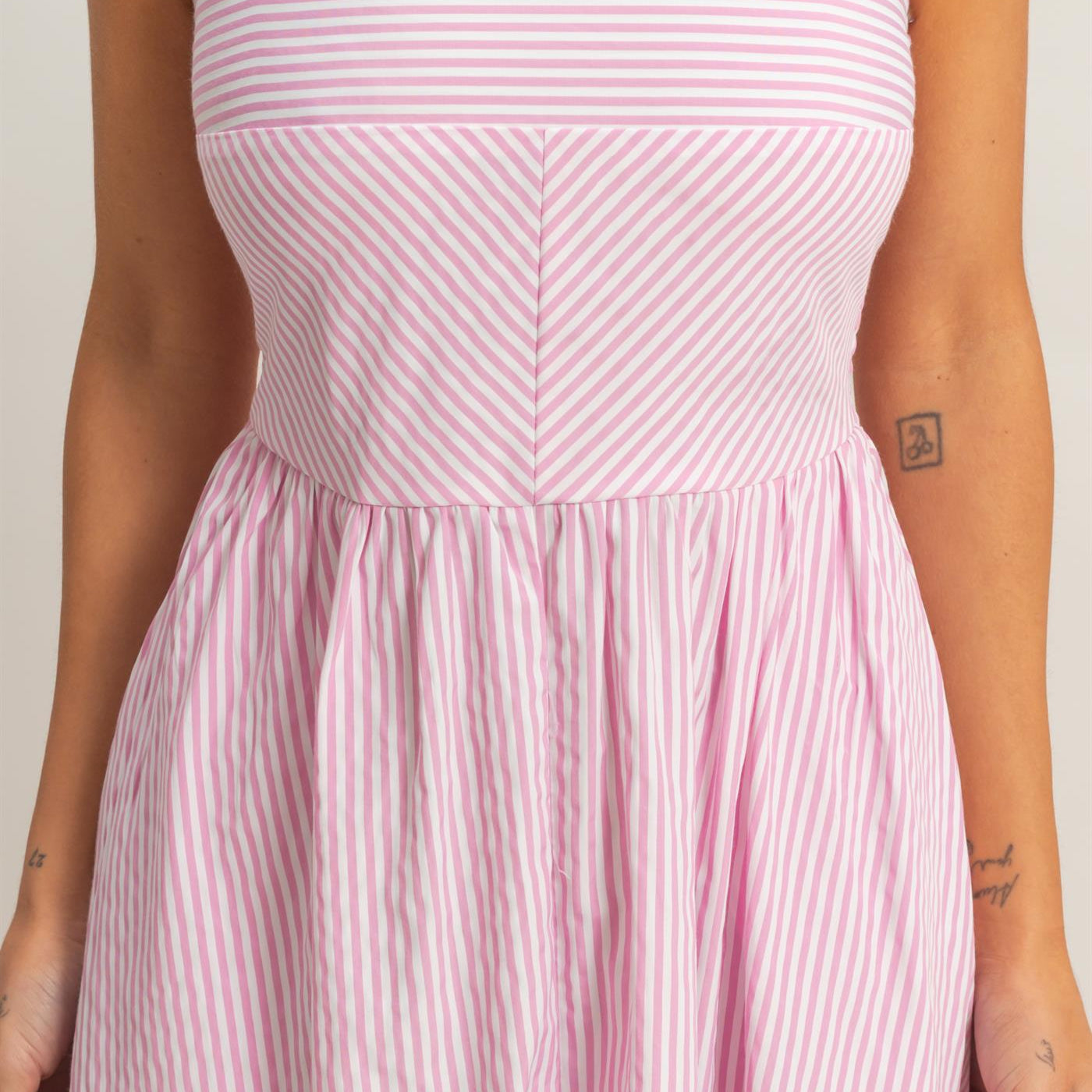 Wholesale Striped Spaghetti Strap Dress Dresses HF26A291-D PINK HYFVE