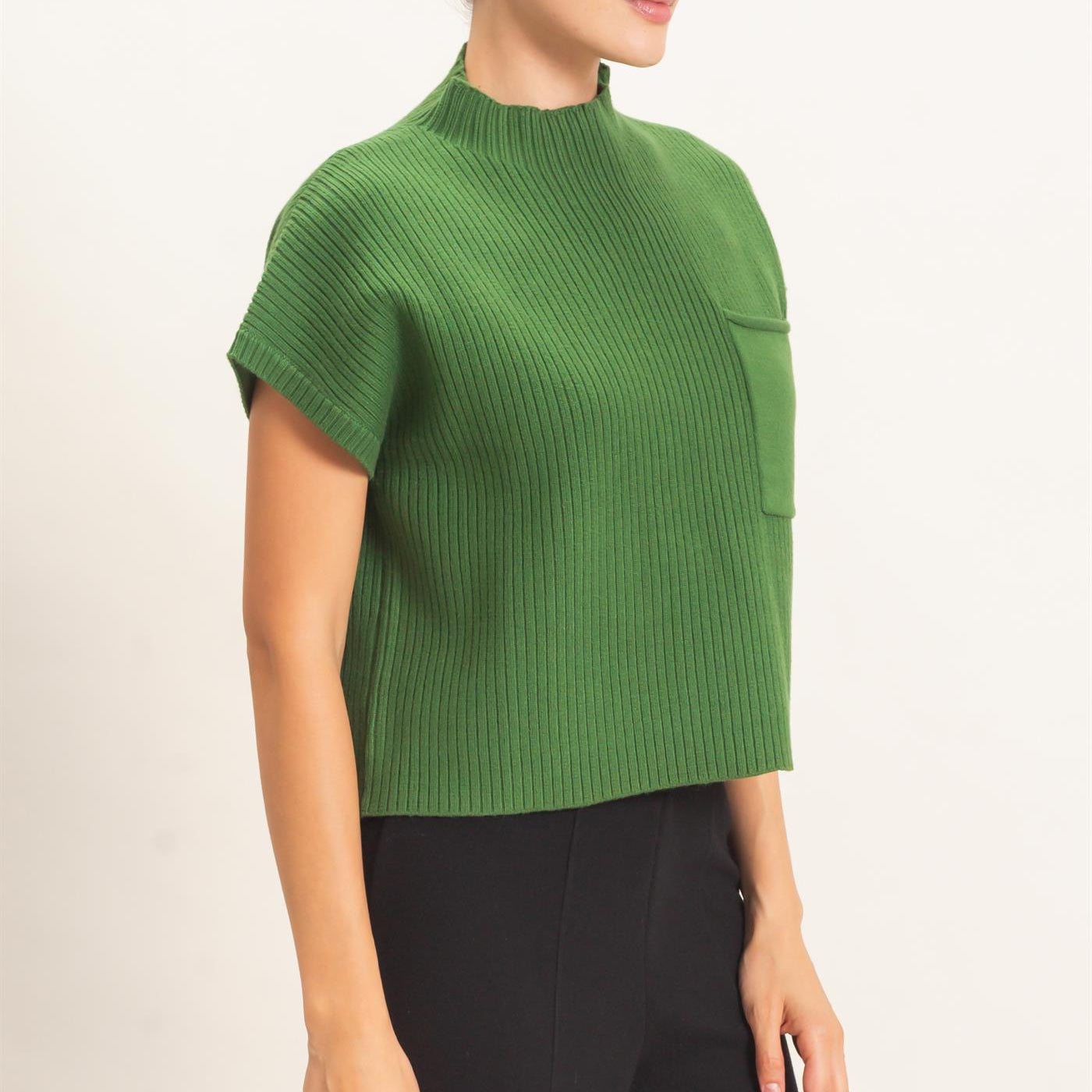 Wholesale Ribbed Dolman Sweater Sweaters HF26E835 GREEN HYFVE