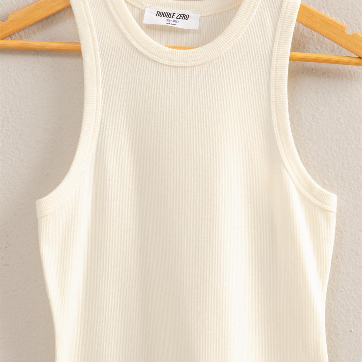 Wholesale Acid Washed Ribbed Mini Dress Dresses DZ25E297 CREAM DOUBLE ZERO