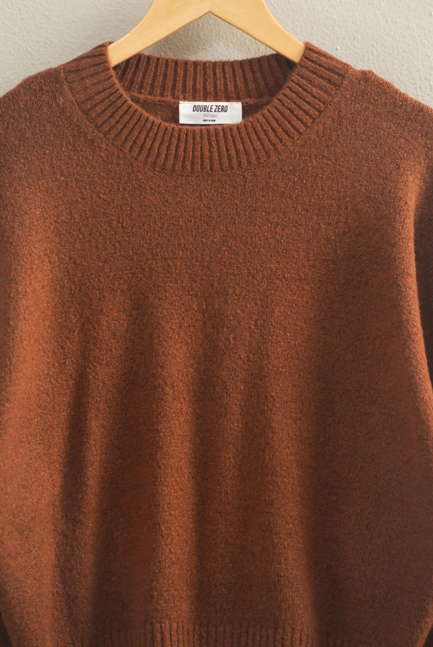 Wholesale Crewneck Sweater Sweaters DZ25E787 CHESTNUT DOUBLE ZERO