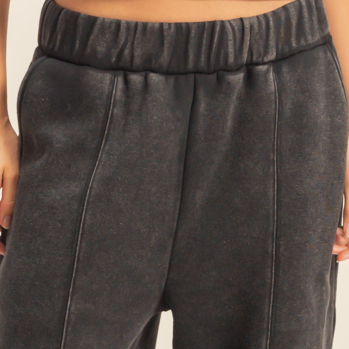 Wholesale Snow Washed Comfort Jogger Joggers HF25F147 BLACK HYFVE