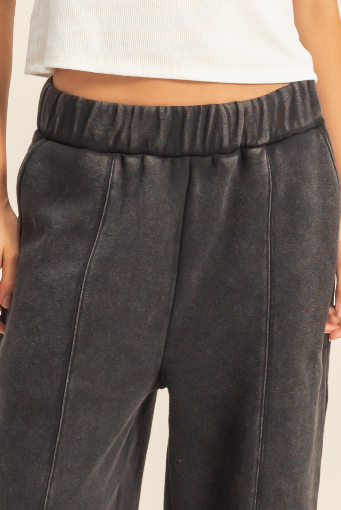 Wholesale Snow Washed Comfort Jogger Joggers HF25F147 BLACK HYFVE