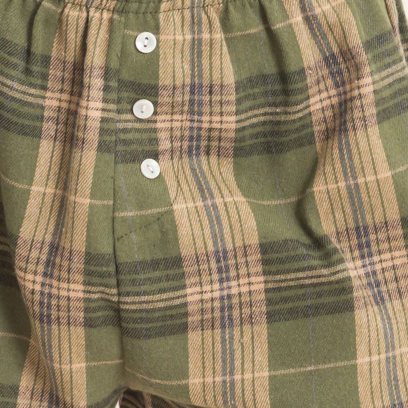 Wholesale Plaid Shorts With Button Front Shorts DZ26F270 OLIVE DOUBLE ZERO