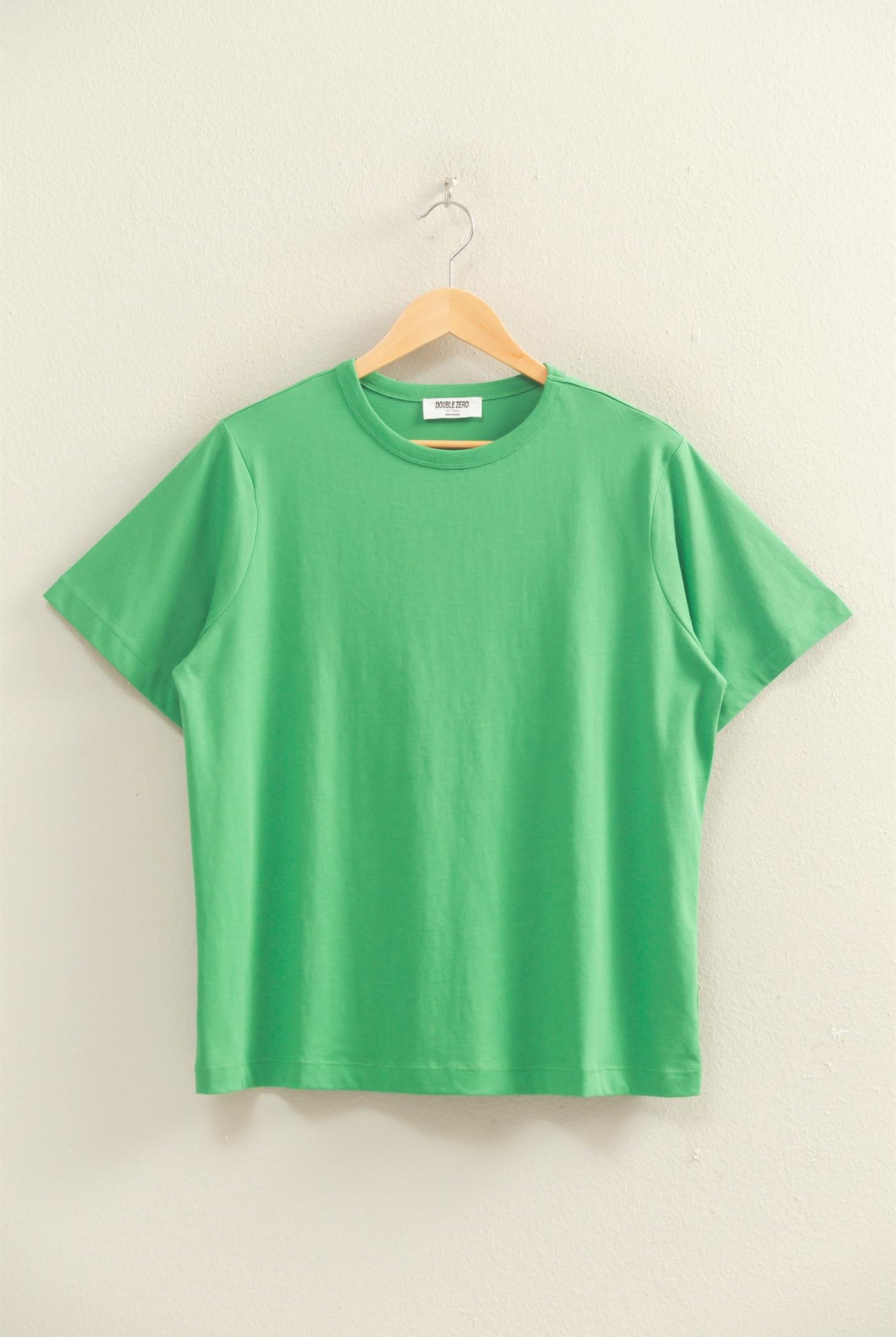 Wholesale Oversized Short Sleeve Crew Neck T-Shirt Clothing Tops DZ26A794 GREEN DOUBLE ZERO