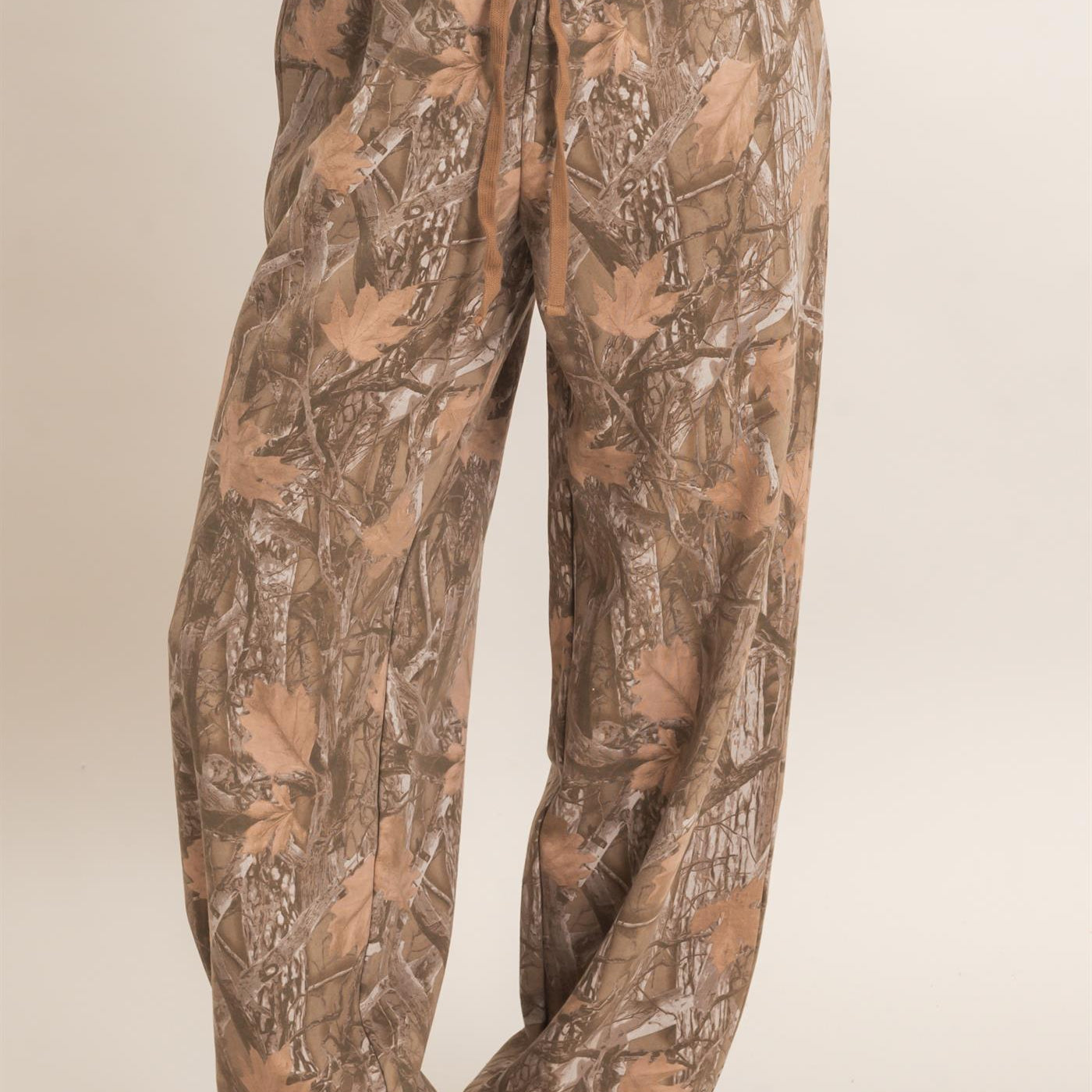 Wholesale Tree Camouflage Print Jogger Pants Pants DZ26E790 BROWN DOUBLE ZERO