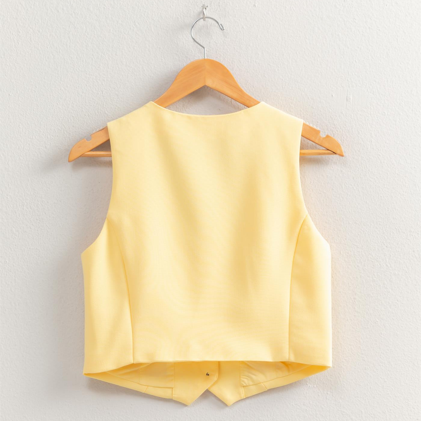 Wholesale Tailored Button-Down Vest Vests DZ25E126 CREAMY YELLOW DOUBLE ZERO
