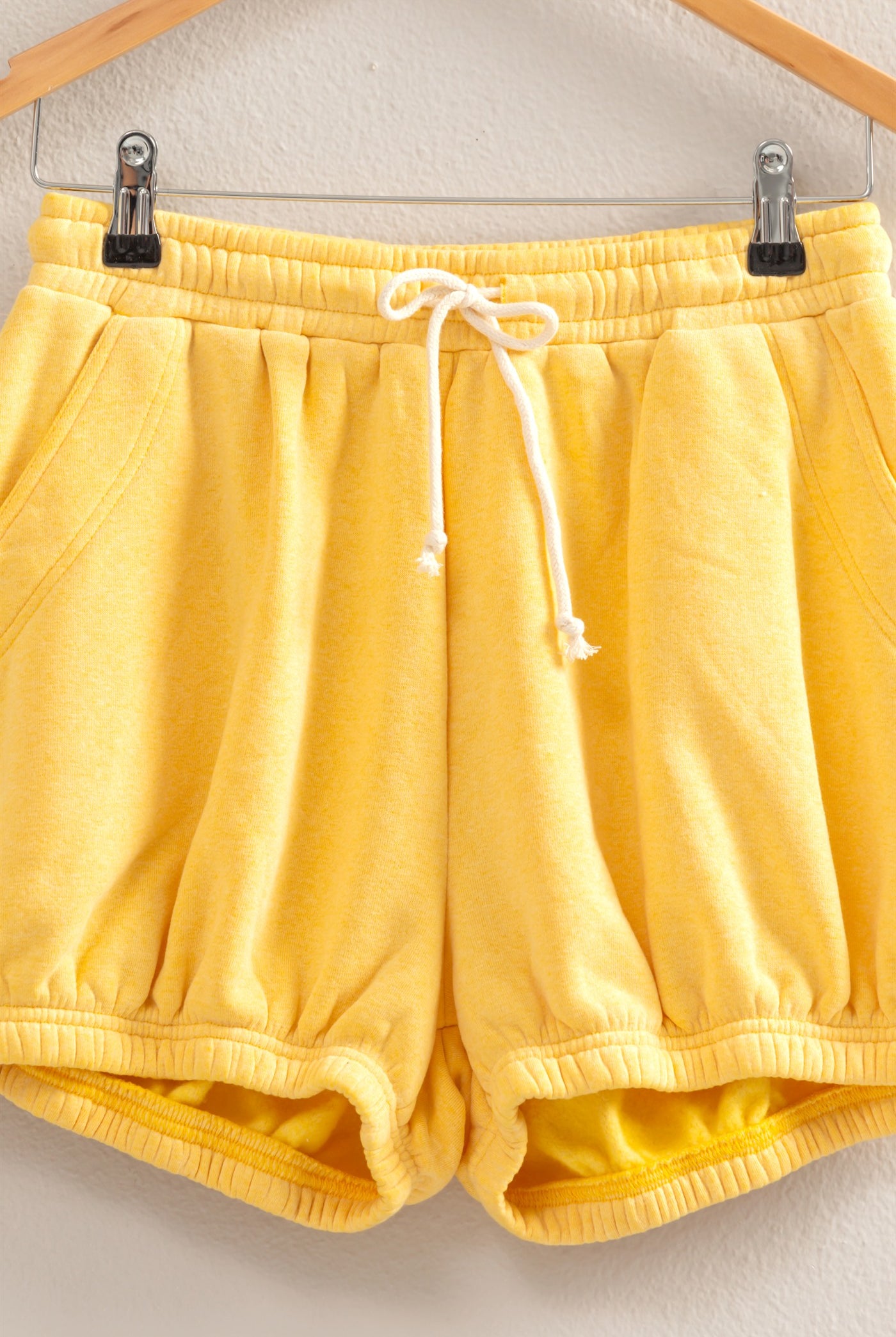 Wholesale Drawstring Waist Bubbled Hem Shorts Shorts DZ25A702 SUNFLOWER DOUBLE ZERO