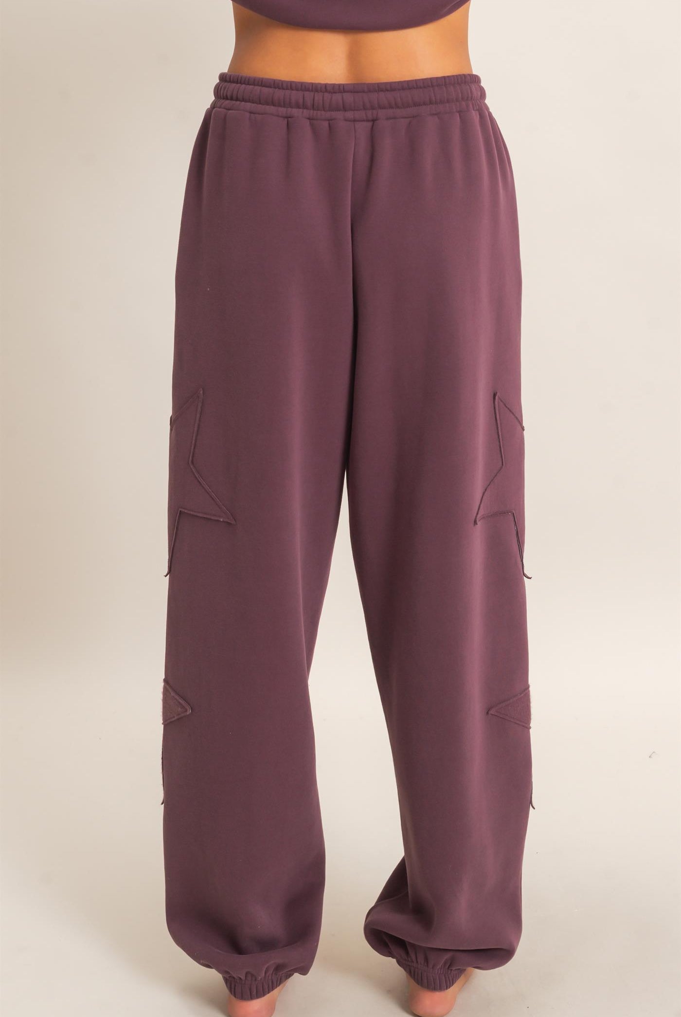 Wholesale Star Patch Jogger Pants Joggers DZ26E889 COCOA DOUBLE ZERO