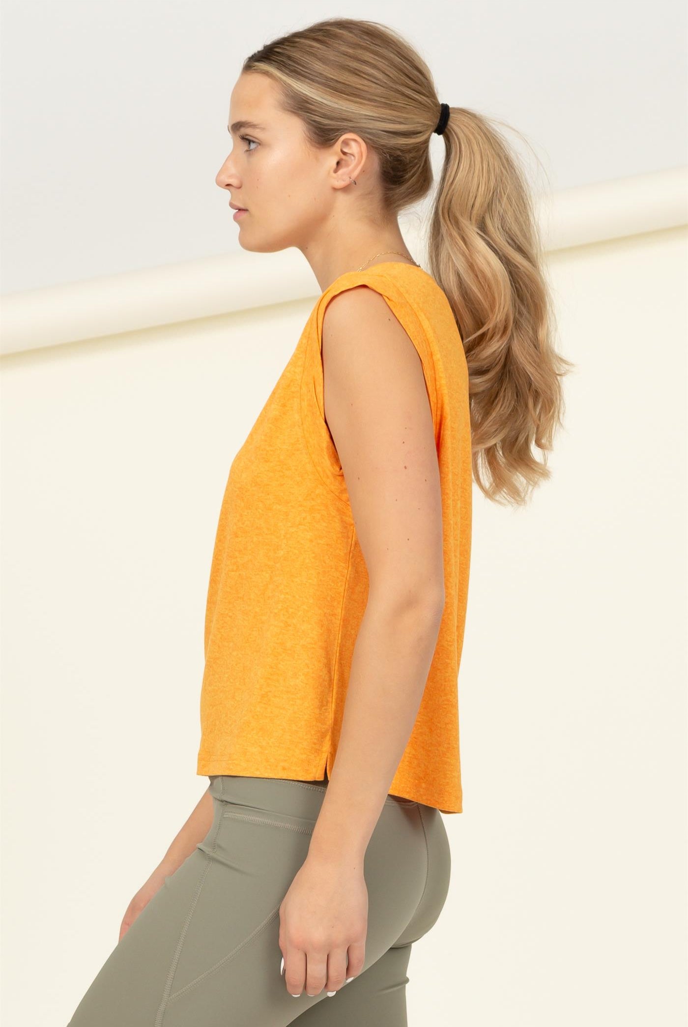 Wholesale Sleeveless Top Clothing Tops DZ22E690 VIBE ORANGE DOUBLE ZERO