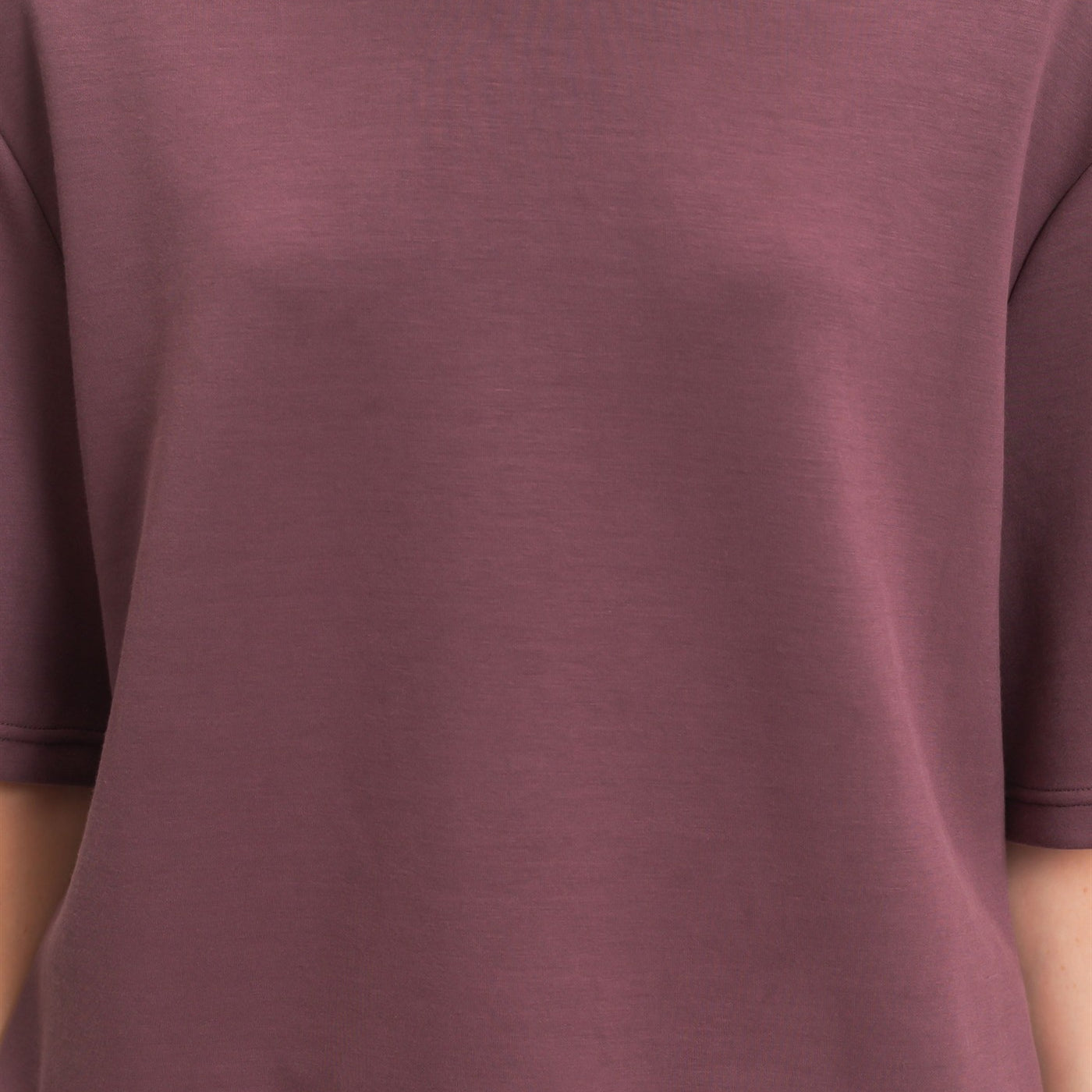 Wholesale Loose Fit Crew Neck Short Sleeve Top Clothing Tops DZ26C965 COCOA DOUBLE ZERO