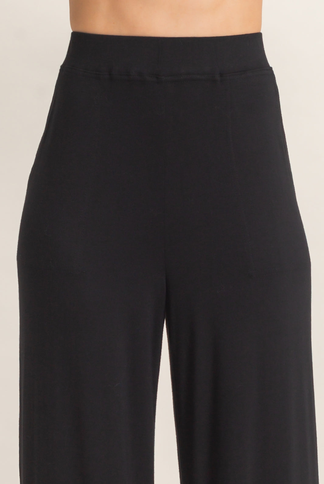 Wholesale Wide-Leg Elastic Waist Pants Pants HF26F299-D BLACK HYFVE