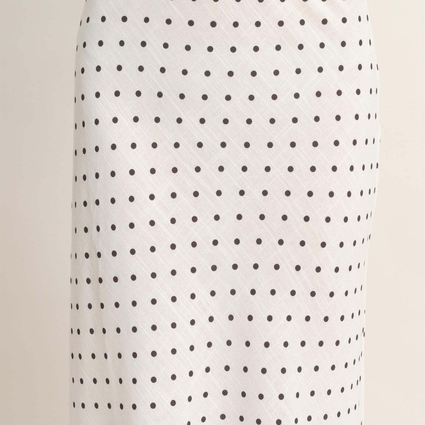 Wholesale Polka Dot A-Line Skirt Skirts HF26E416-D WHITE HYFVE