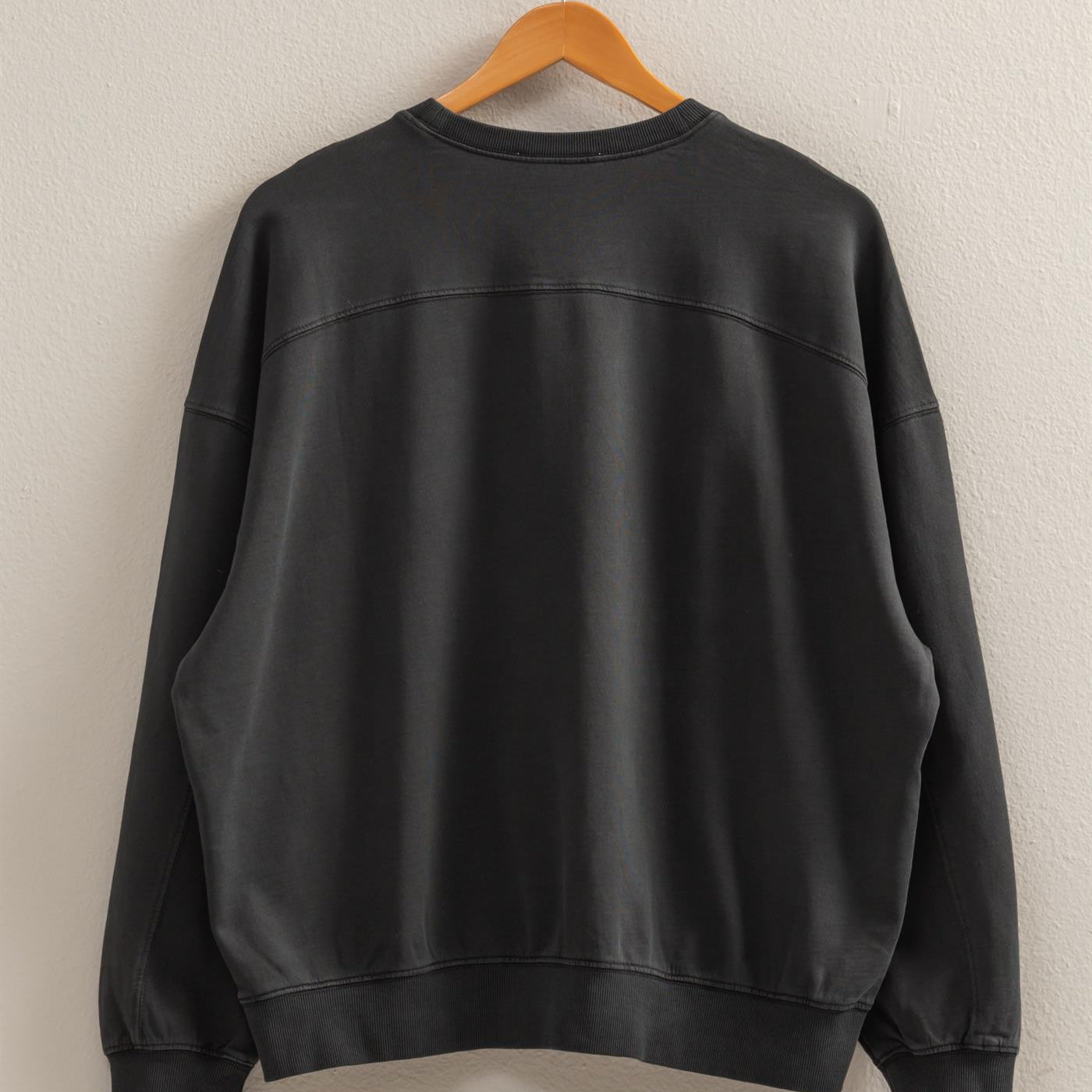 Wholesale Warm Long Sleeve French Terry Sweatshirt Sweatshirts DZ25C733 BLACK HYFVE