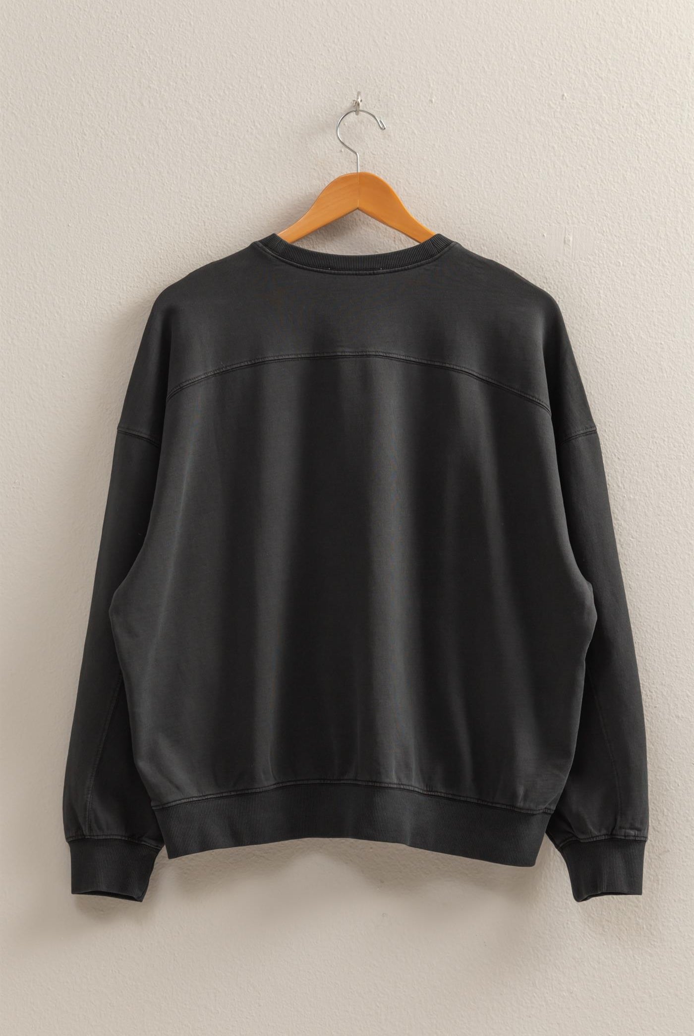 Wholesale Warm Long Sleeve French Terry Sweatshirt Sweatshirts DZ25C733 BLACK HYFVE